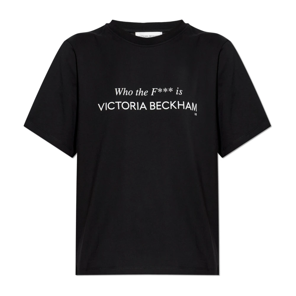 Victoria Beckham Women's Black T-Shirts, S, Printed T-Shirt