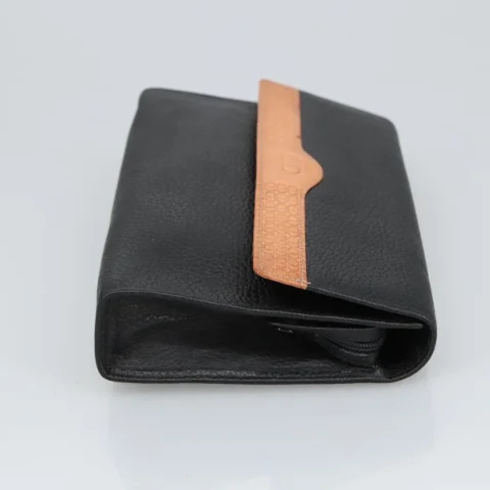 Dior Vintage Pre-owned Leather clutches Black Dames