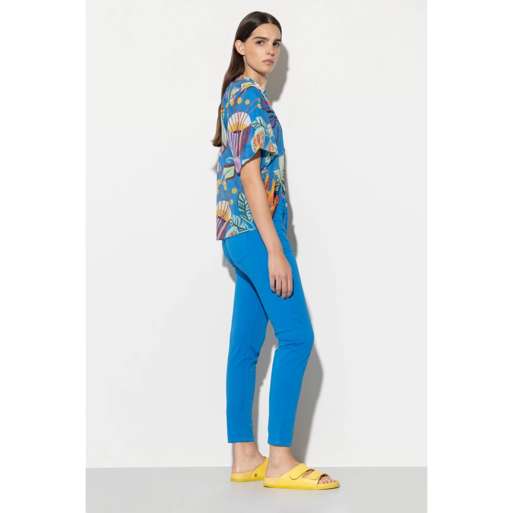 LUISA CERANO Moderne Slim-Fit Denim Jeans Blue Dames