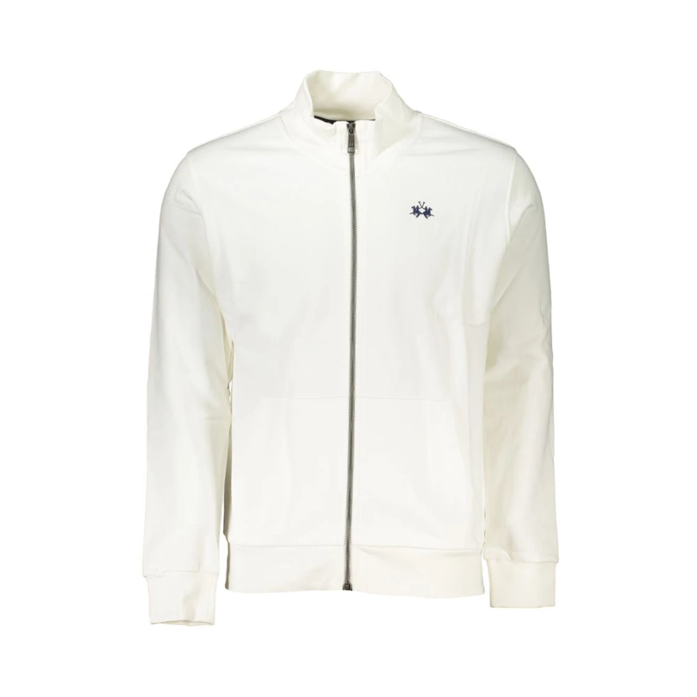 LA MARTINA Elegant wit fleece sweatshirt regular fit White Heren