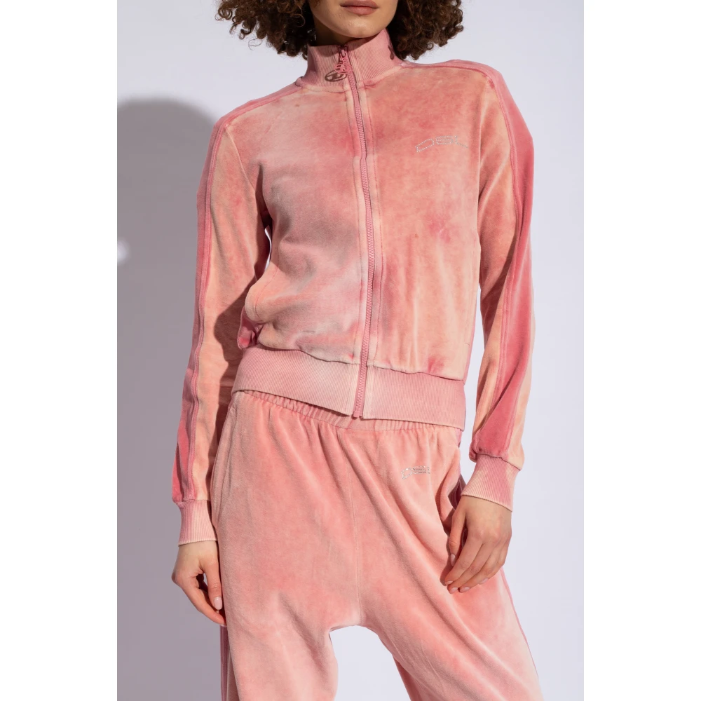 Diesel F-Kinigli velours sweatshirt Pink Dames