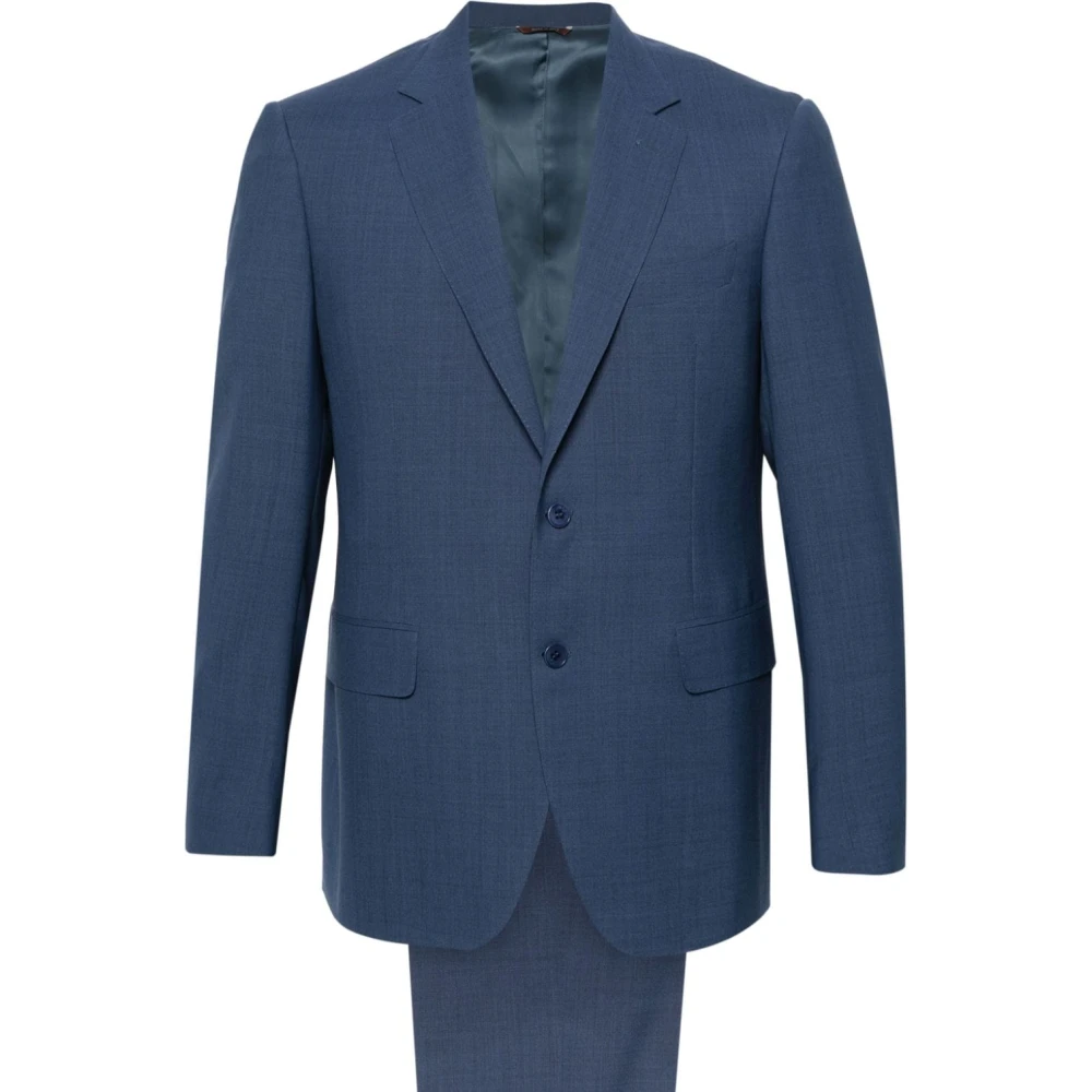 Canali Klassiek Wollen Pak Blue Heren