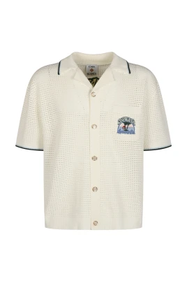 Palm Tree Emblem Crochet Shirt