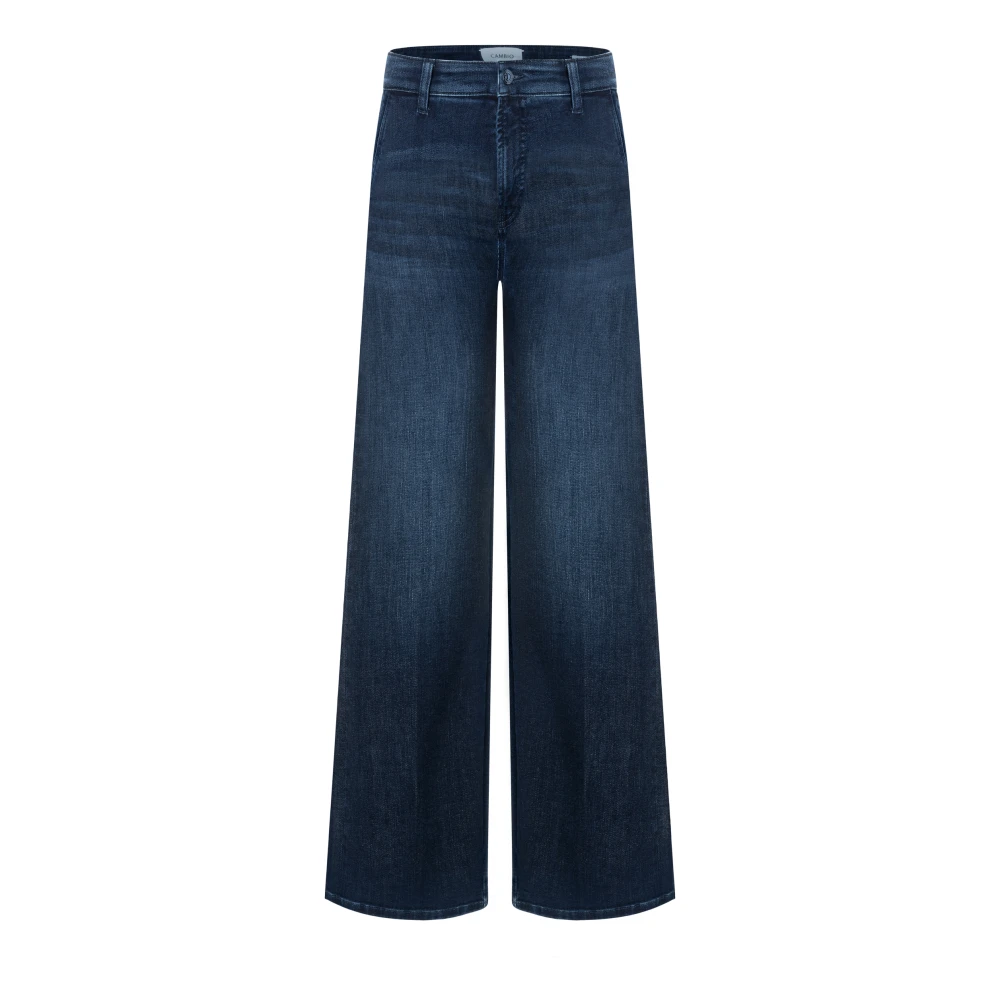 Cambio Women's Blue Wide Jeans, 2XL L33, Stylish Alek Jeans