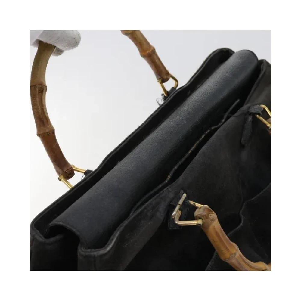 Gucci Vintage Pre-owned Suede handbags Black Dames