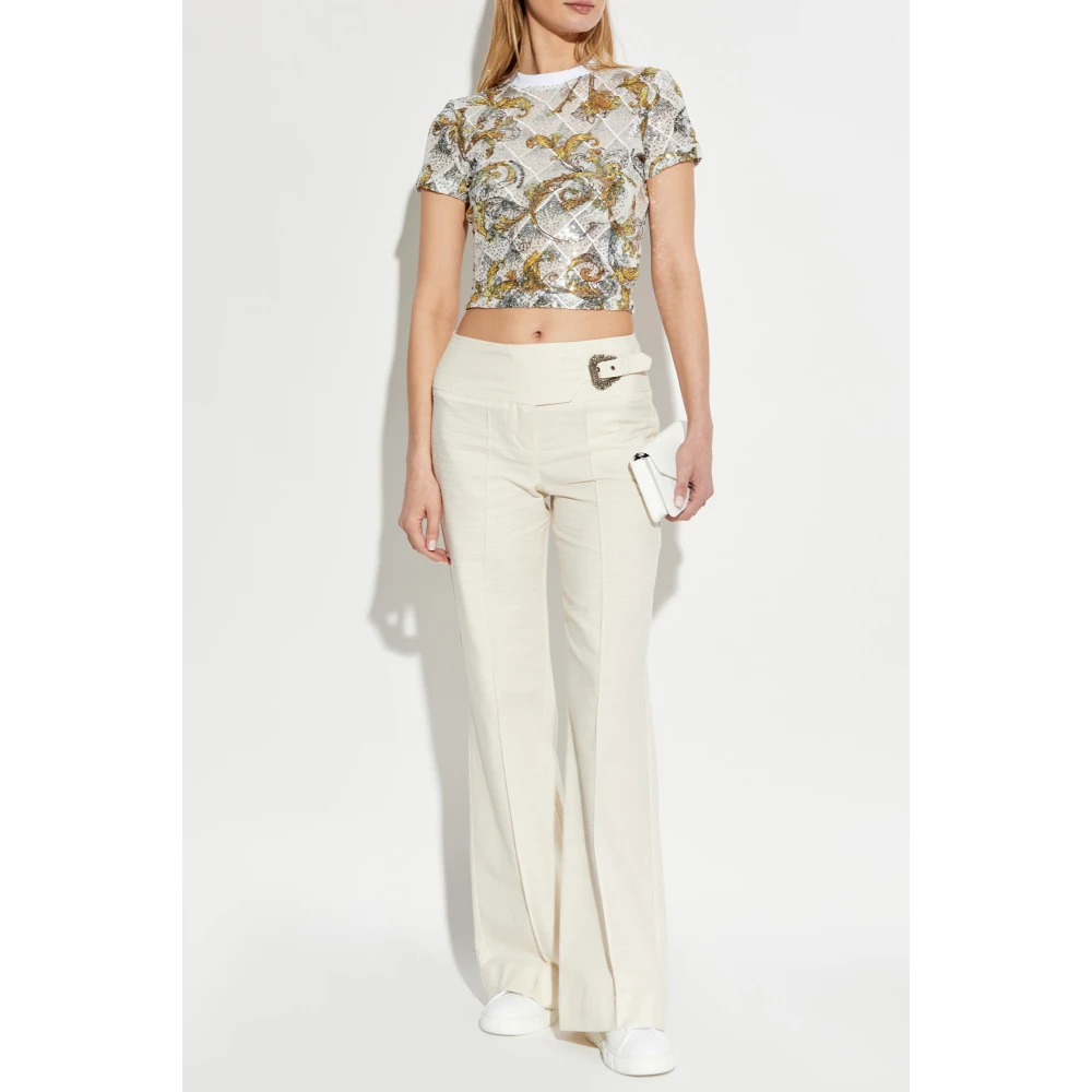 Versace Jeans Couture T-shirt met logo Multicolor Dames