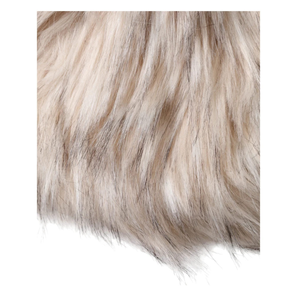 Dolce & Gabbana Beige Acryl Bont Vrouwen Emmer Hoed Beige Dames