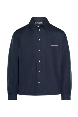 chemise-bleu-marine-avec-logo-brode