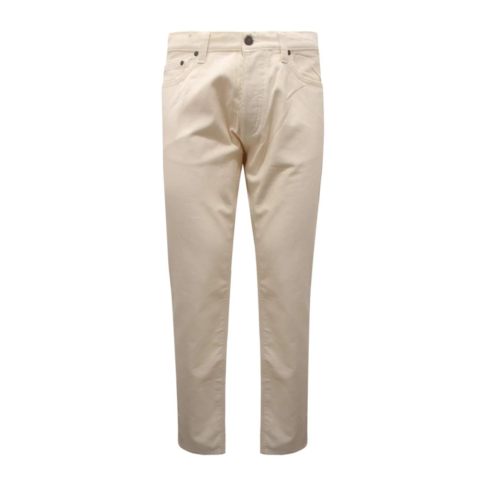 Neil Barrett Mannelijk Wit Fluwelen Broek Made In Italy