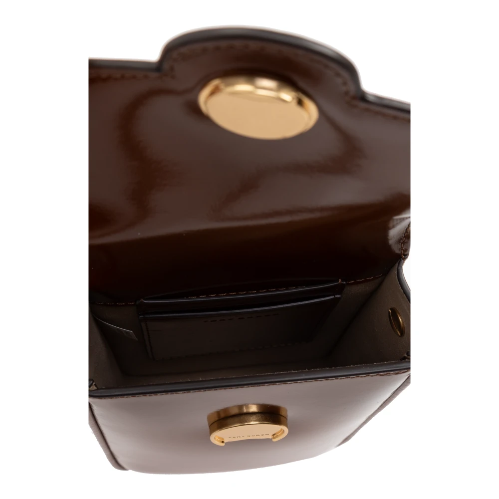 TORY BURCH Telefoonhoesje aan een band 'Robinson' Brown Dames