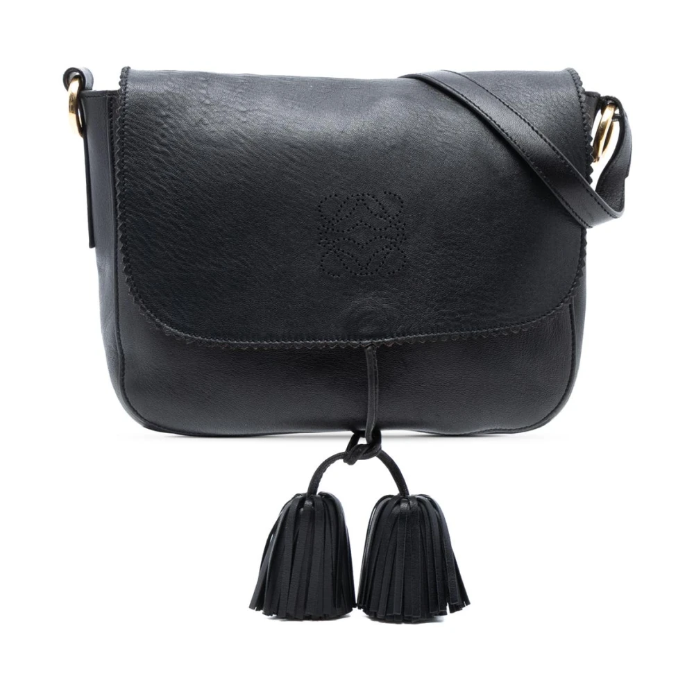 Loewe Pre-Owned Women's Black Pre-Owned Leather Saddle Bag