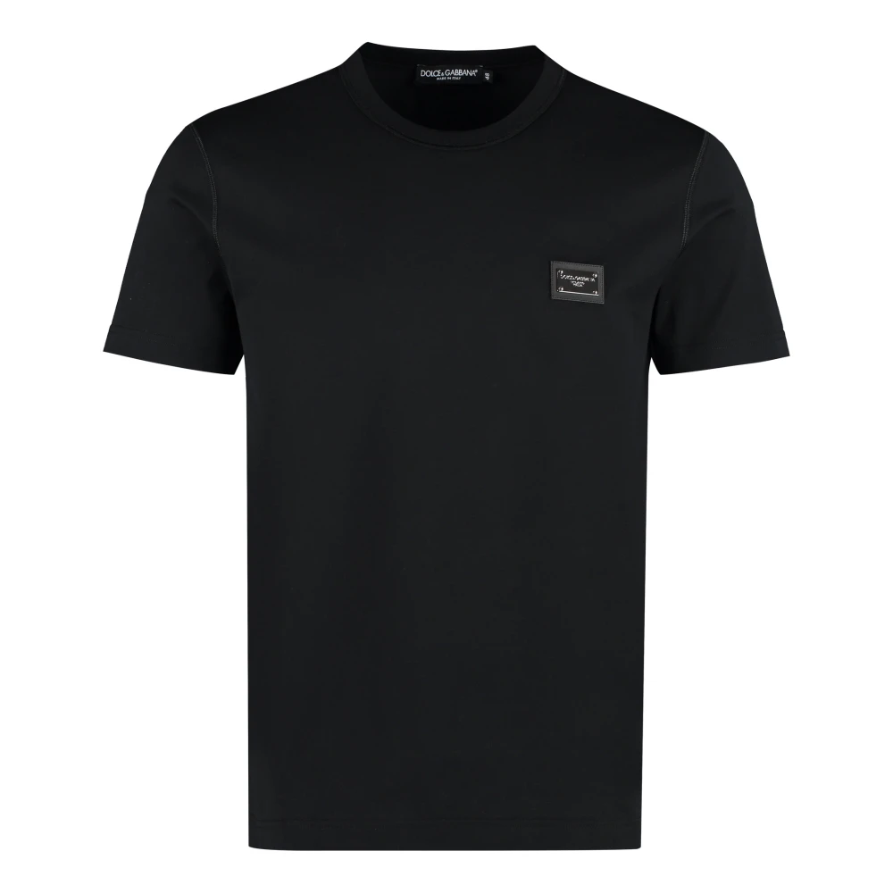 Dolce & Gabbana Men's Black Logo Cotton T-Shirt - T-Shirts - M - Tops