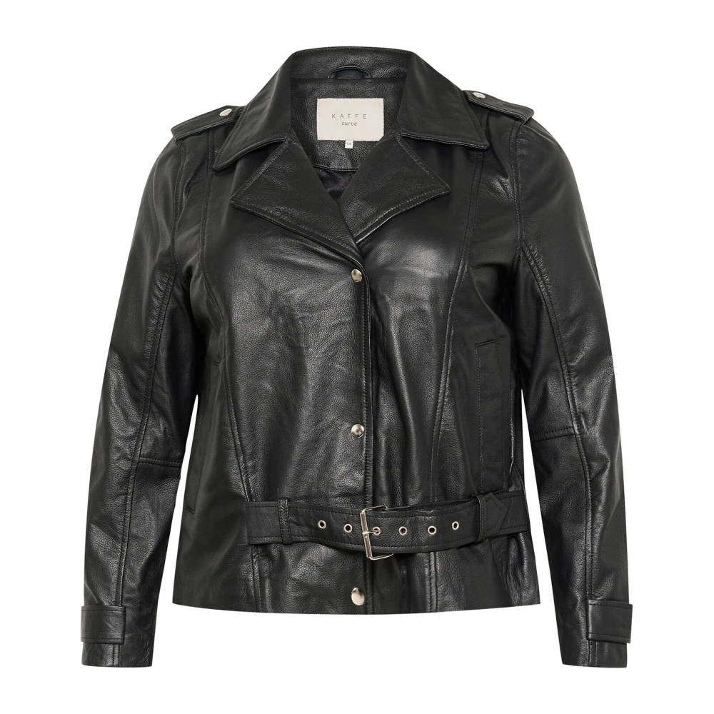 Jackets > Leather Jackets - - Kaffe Curve - Modalova
