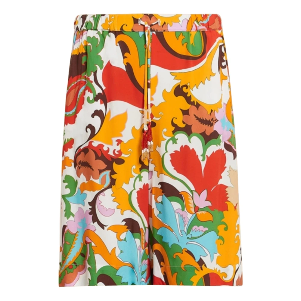 Marina Rinaldi Kleurrijke Bermuda-broek met elastische taille Multicolor Dames