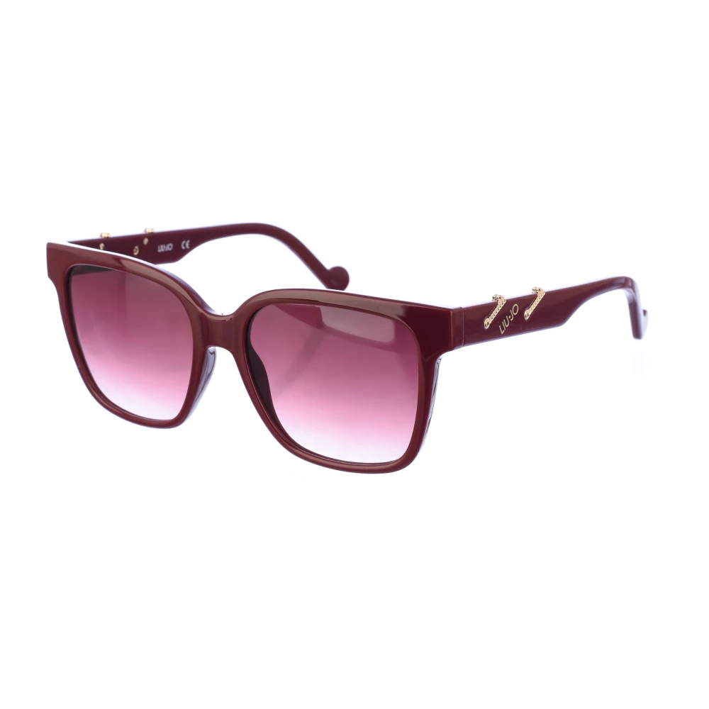Liu Jo Women's Red Oval Acetate Sunglasses With Uv Protection