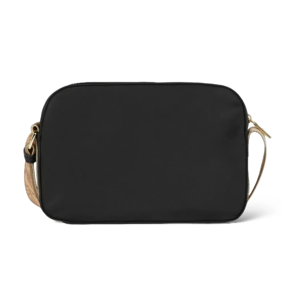 Alviero Martini 1a Classe Zwarte Geo Classic Nylon Reporter Tas Black Dames
