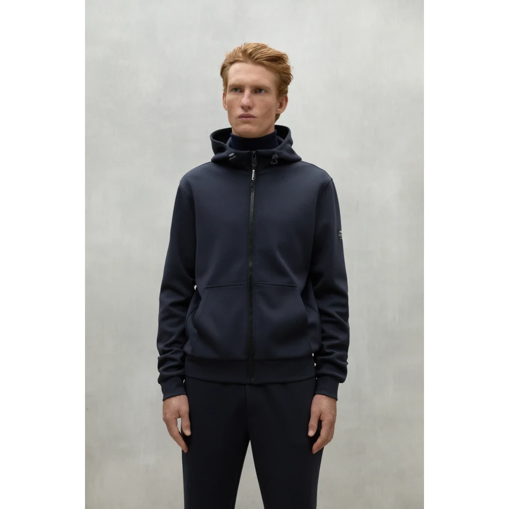 Ecoalf Agadir Hoodie met Rits Blue Heren