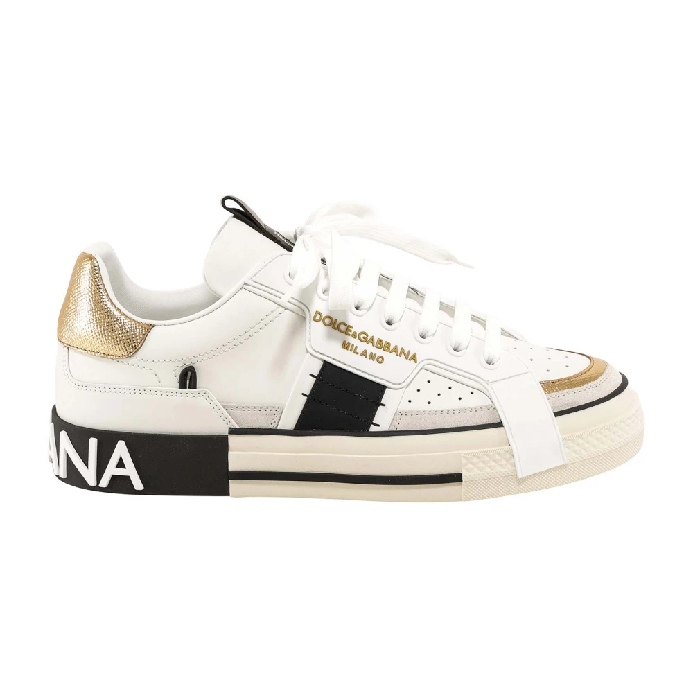 Dolce & Gabbana 2.Zero Lace-Up Sneakers Heren Schoenen Wit