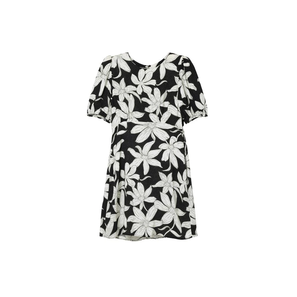 Desigual Zwart Viscose Midi Jurk Lente Zomer Black Dames