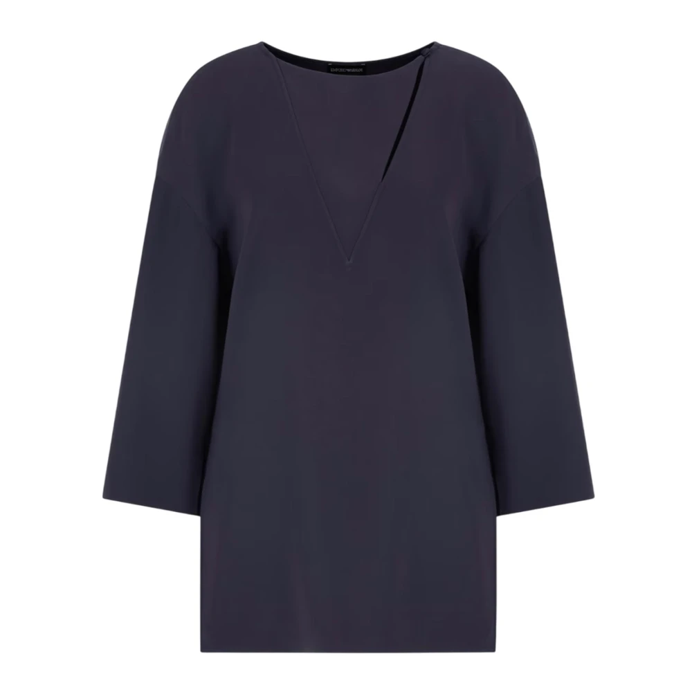 Emporio Armani Blauwe Top voor Stijlvolle Look Blue Dames