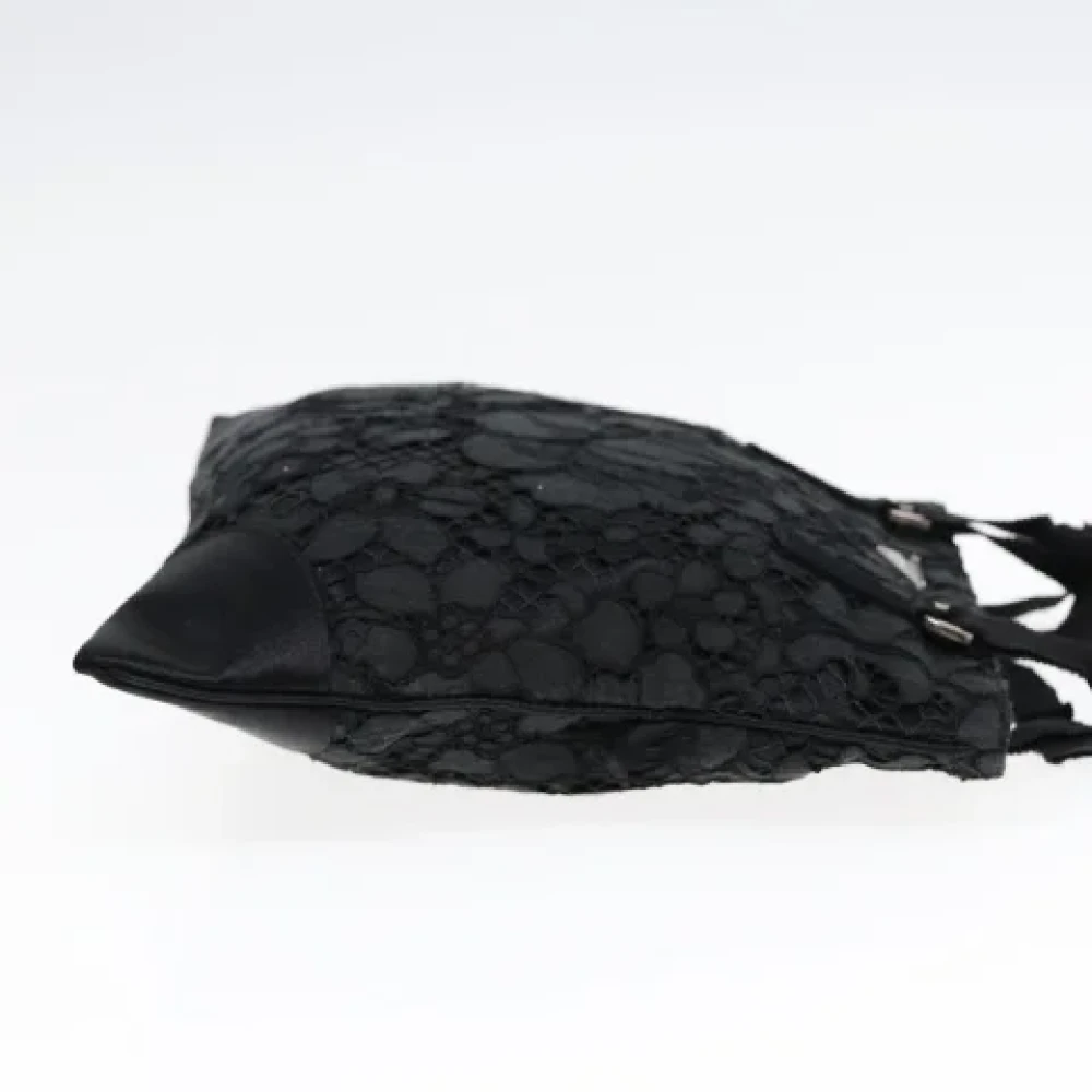 Prada Vintage Pre-owned Satin handbags Black Dames