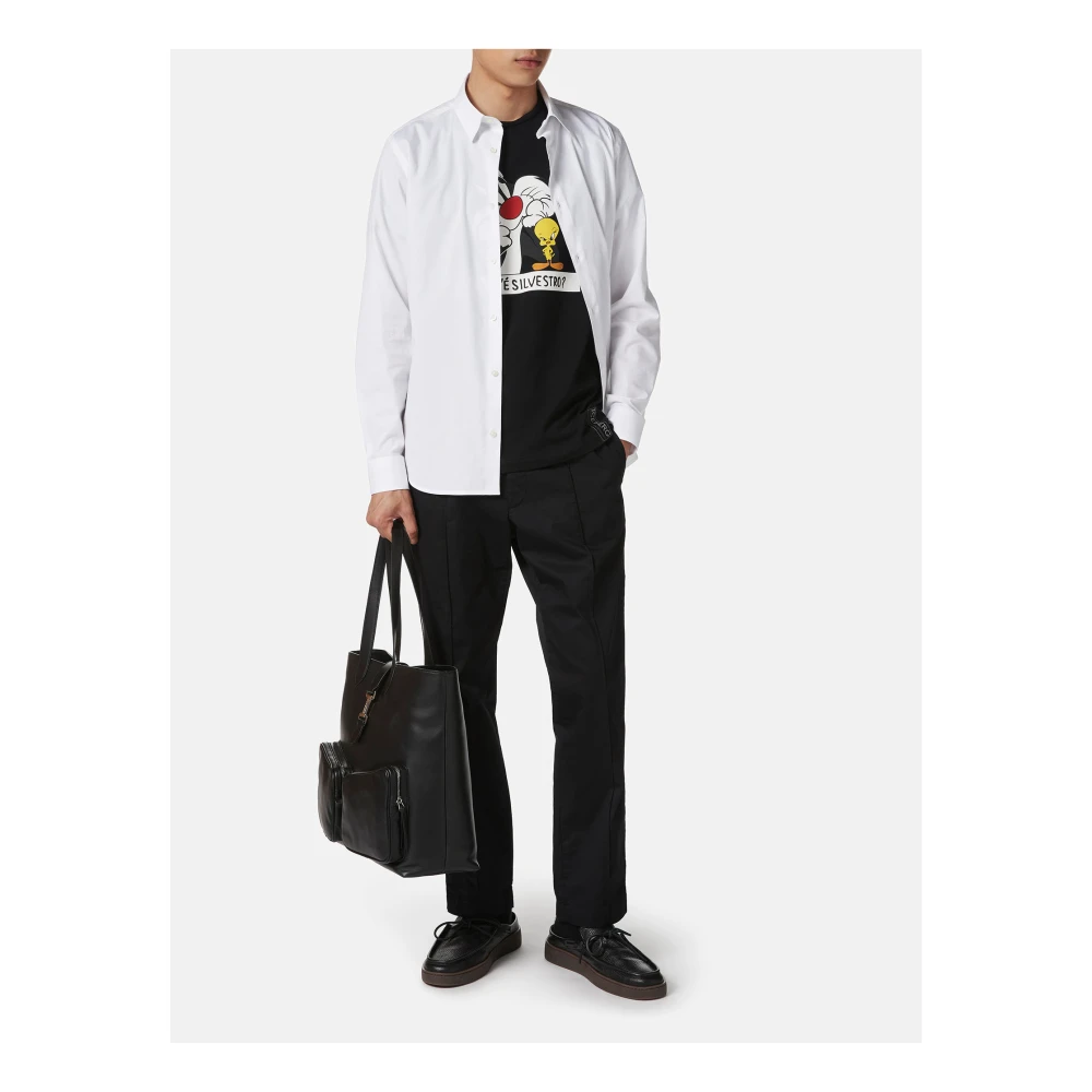 Iceberg katoenen zwart T-shirt met Looney Tunes print Black Heren