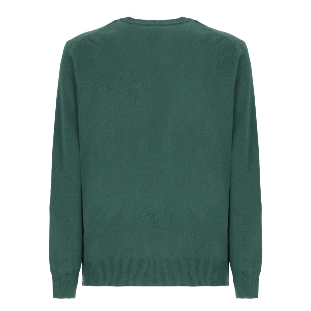 Saint Barth Groene Crew Neck Sweater met Borduurwerk Green Heren