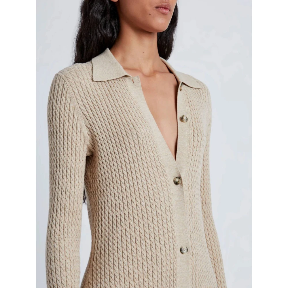 Proenza Schouler Elegante Kabeltrui Jurk Beige Dames