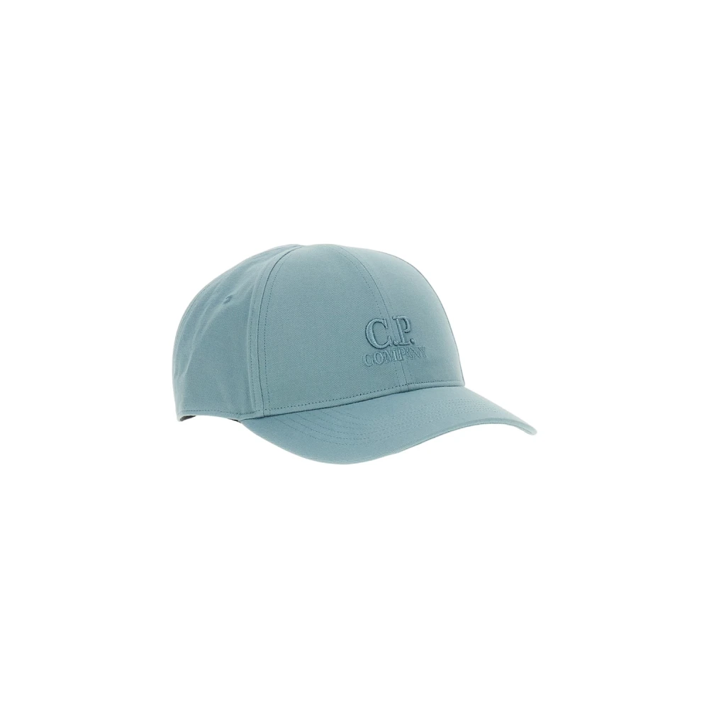 C.p. Company Men's Blue Hats & Caps, One Size, Gabardine Logo Cap