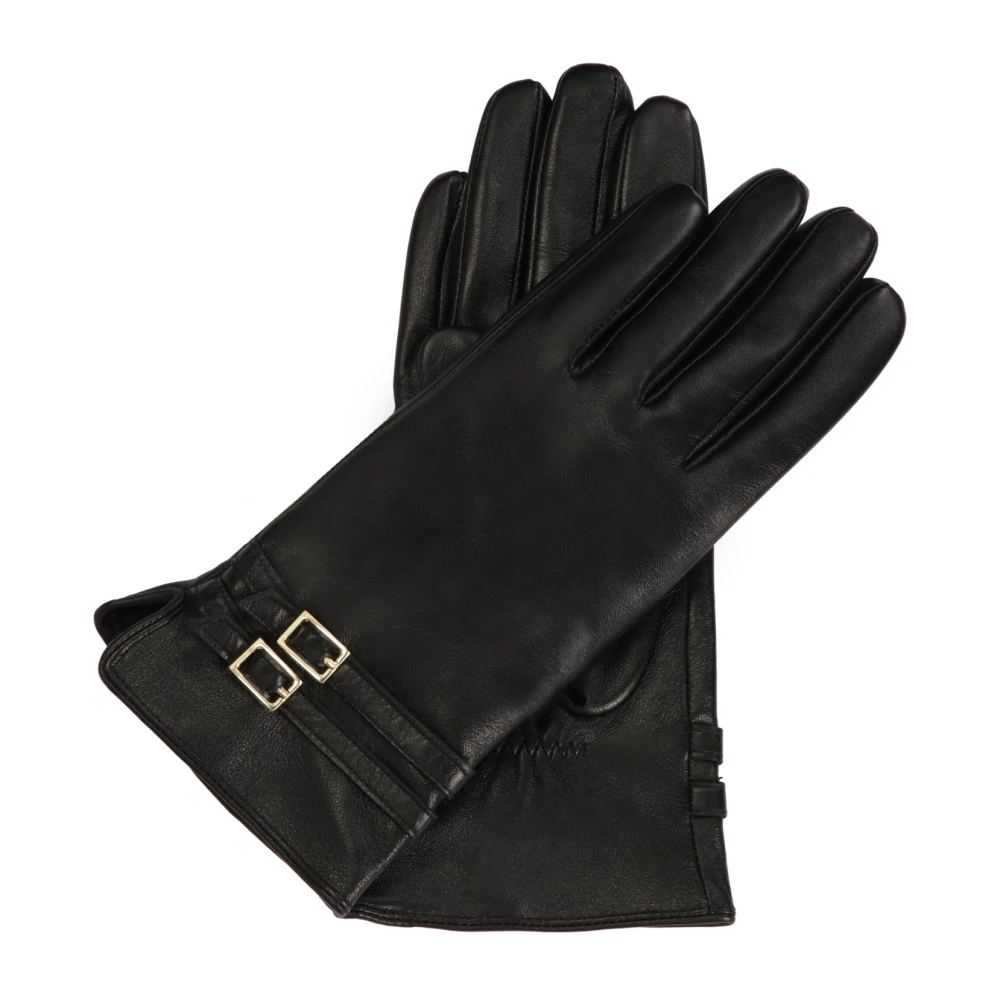 Kazar Elegante zwarte handschoenen met twee strepen Black Dames