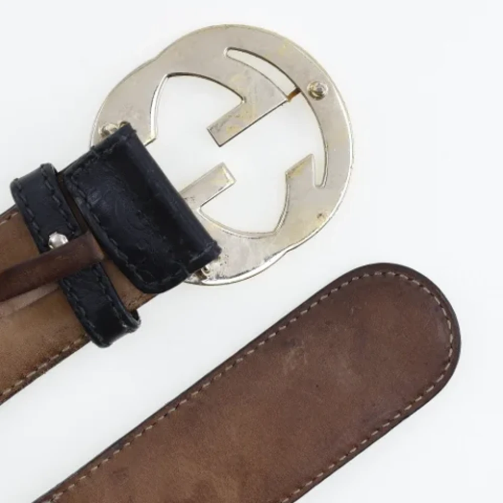 Gucci Vintage Pre-owned Leather belts Black Dames