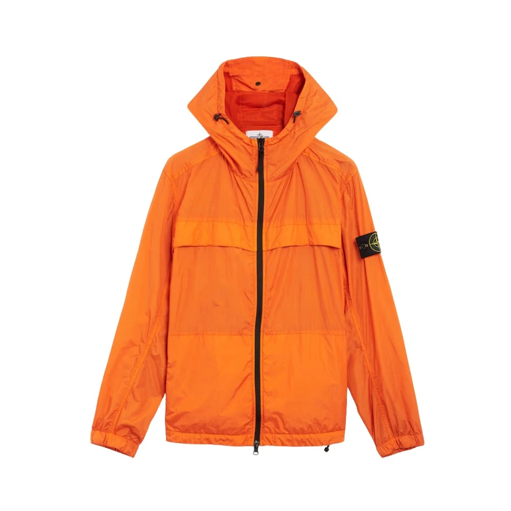 Stone Island Gedurfde Oranje Giubbotto Jas Orange Heren