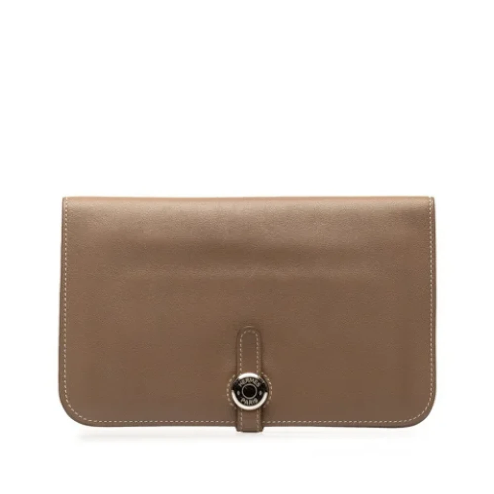 Hermès Vintage Pre-owned Canvas wallets Brown Dames
