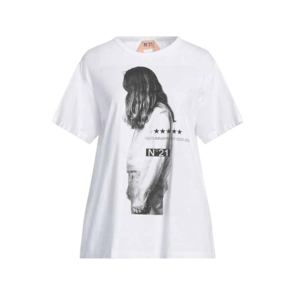 N21 White T-Shirts, Female, 3XL, Cotton T-Shirt For Women