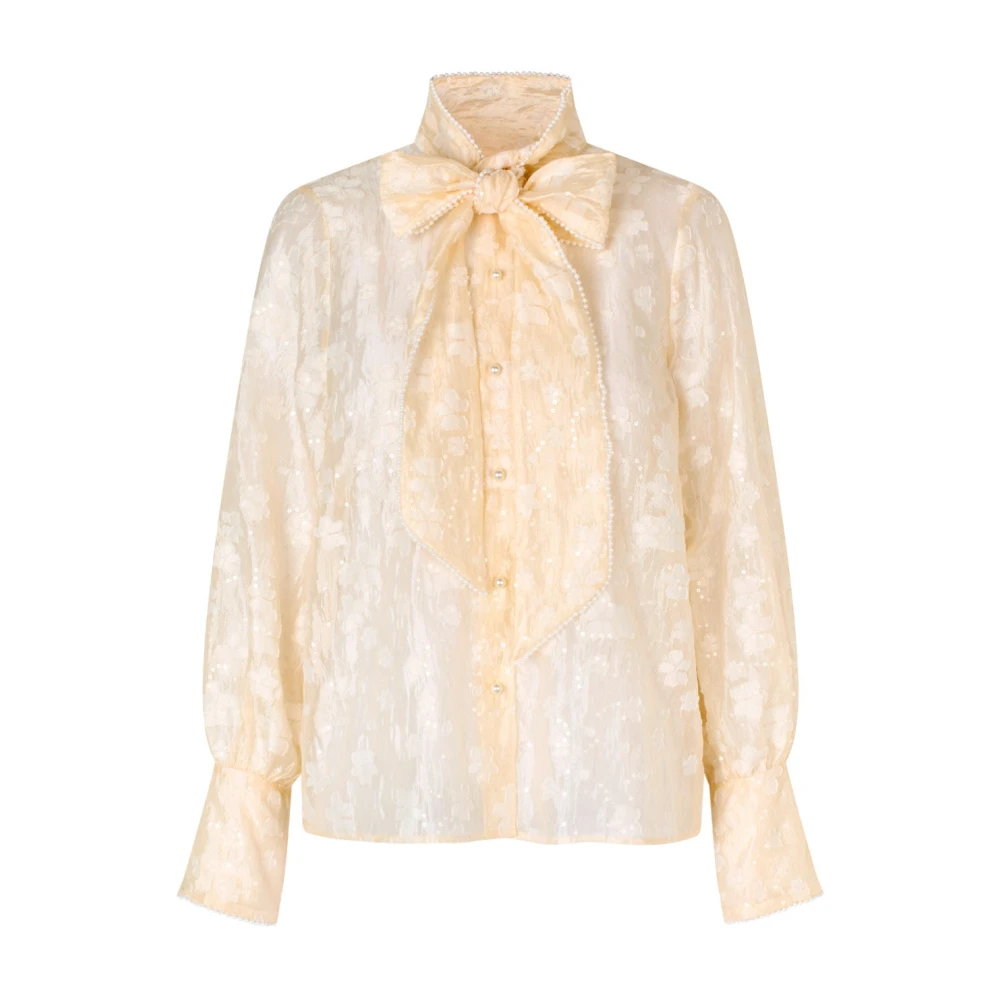 Cras Bloemenpatroon Delicate Shirt Beige Dames