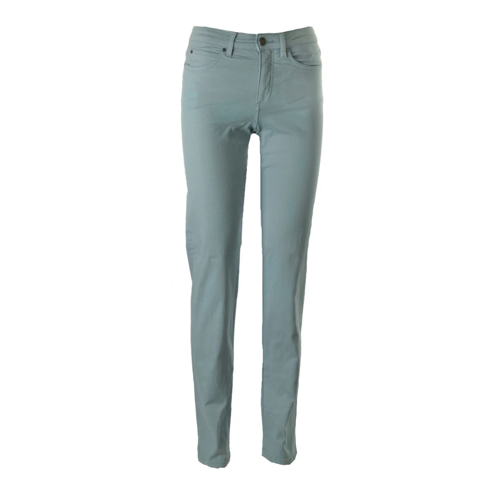 C.ro Women's Green Slim-Fit Trousers, 3XL, Magic Fit Slim Lt. Blue Trousers