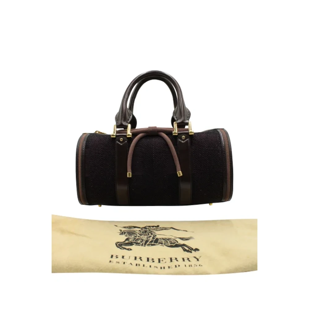Burberry Vintage Pre-owned Canvas handbags Purple Dames