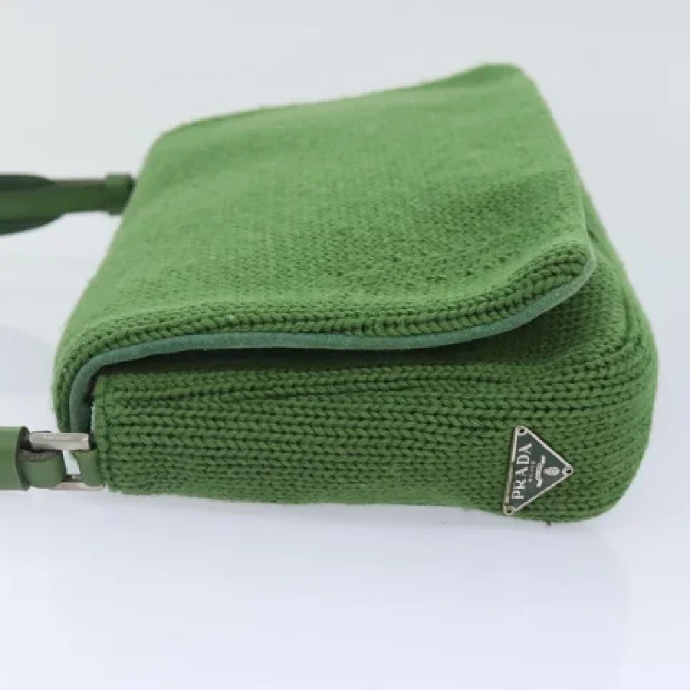 Prada Vintage Pre-owned Leather prada-bags Green Dames