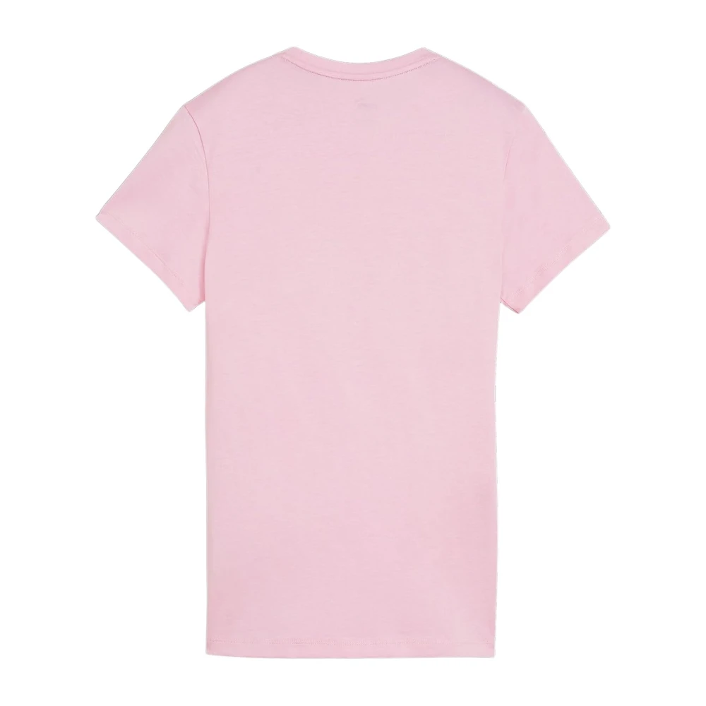 Puma Dynamisch Logo Print Kortemouw T-shirt Pink Dames
