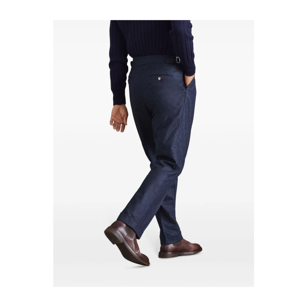 BRUNELLO CUCINELLI Blauwe Broek voor Mannen Blue Heren