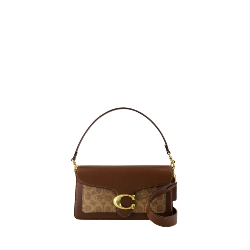Coach Bruine Canvas Schoudertas met Klep Brown Dames