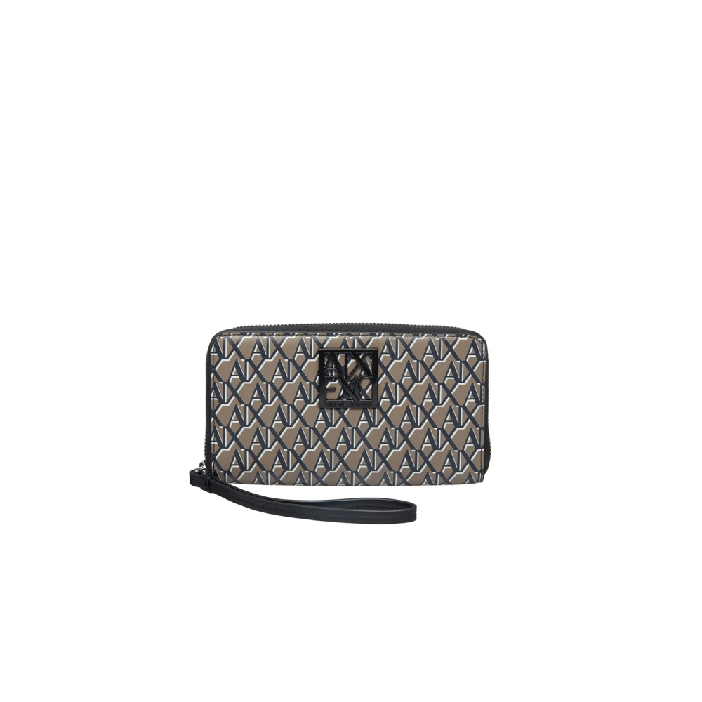 Armani Exchange Vrouw Beige Allover Logo Wallet