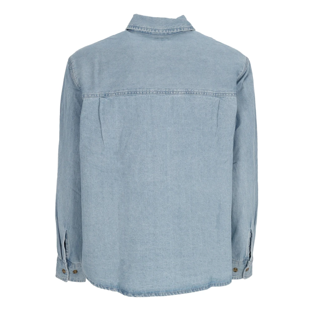 Obey Denim Geweven Indigo Overhemd met Lange Mouwen Blue Heren