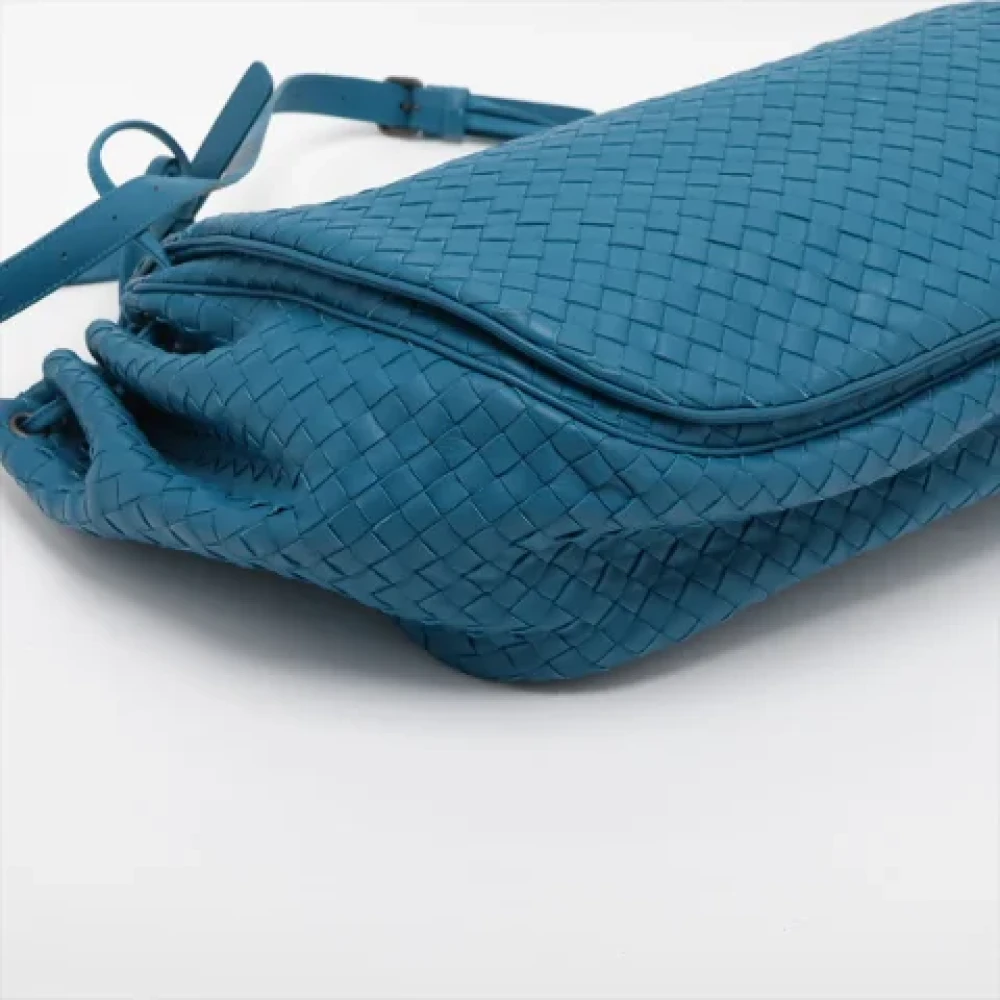 Bottega Veneta Vintage Pre-owned Leather crossbody-bags Blue Dames