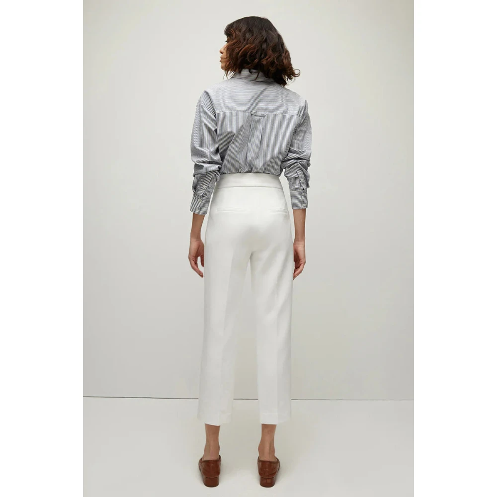 Veronica Beard Slim Fit Renzo Broek White Dames