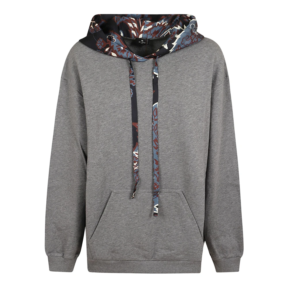 ETRO Multicolor Stijlvolle Katoenen Hoodie Aw24 Gray Dames