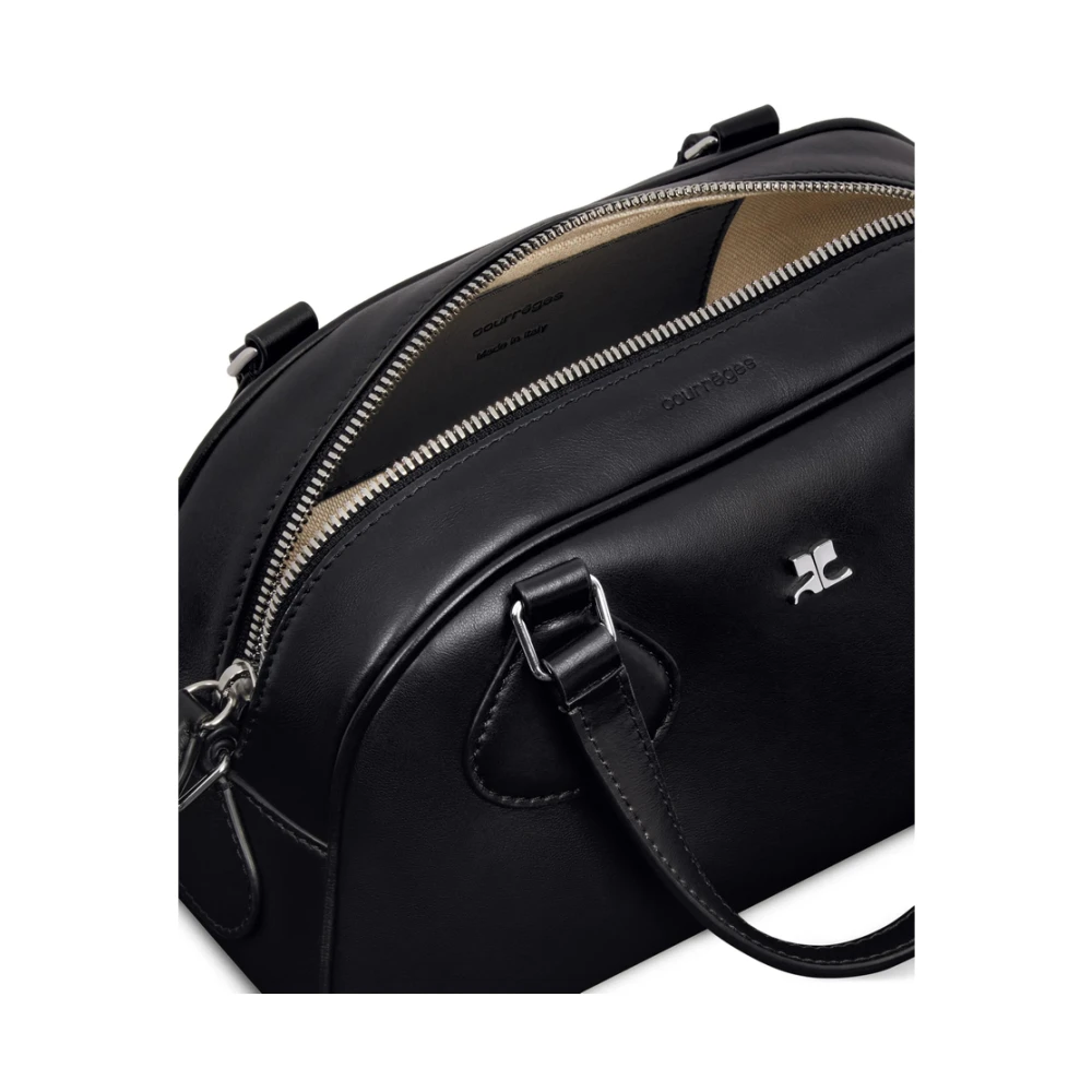 Courrèges Zwarte Tweewegrits Handtas Black Dames