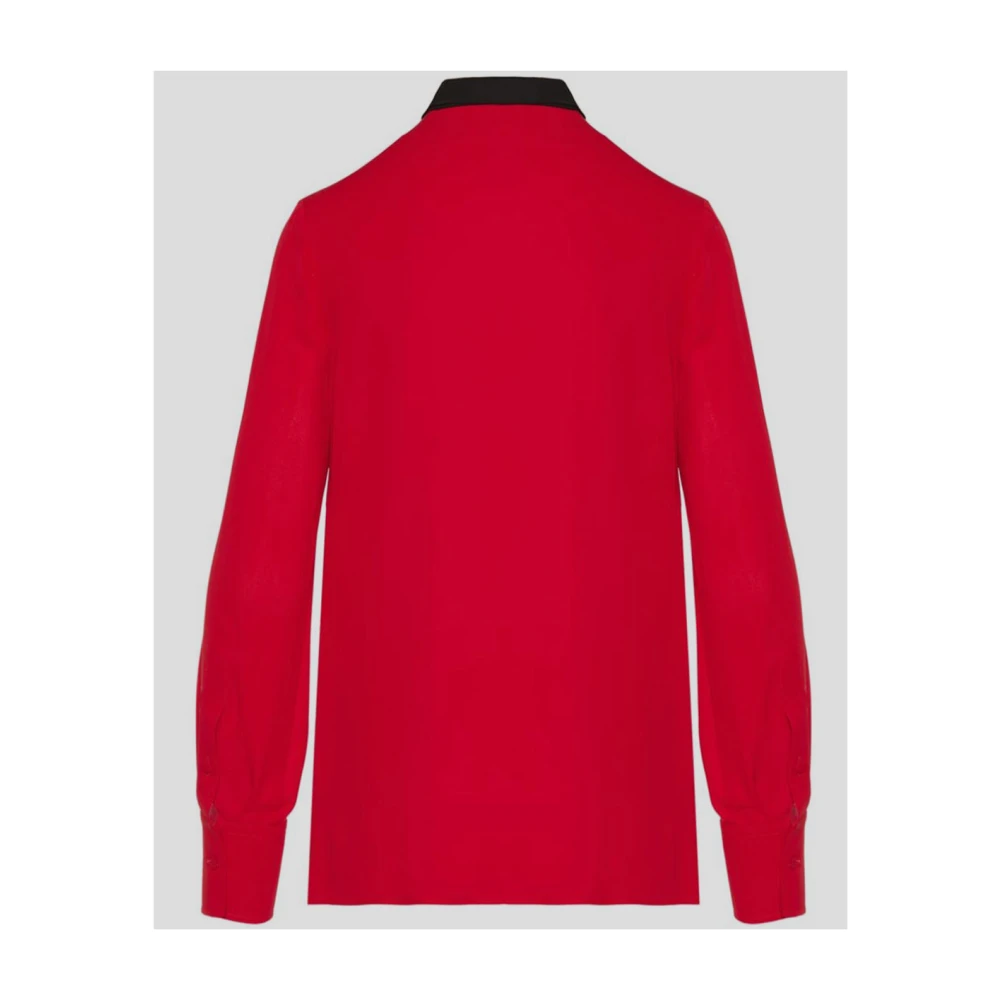 Valentino Zijden Shirt Collectie Red Dames