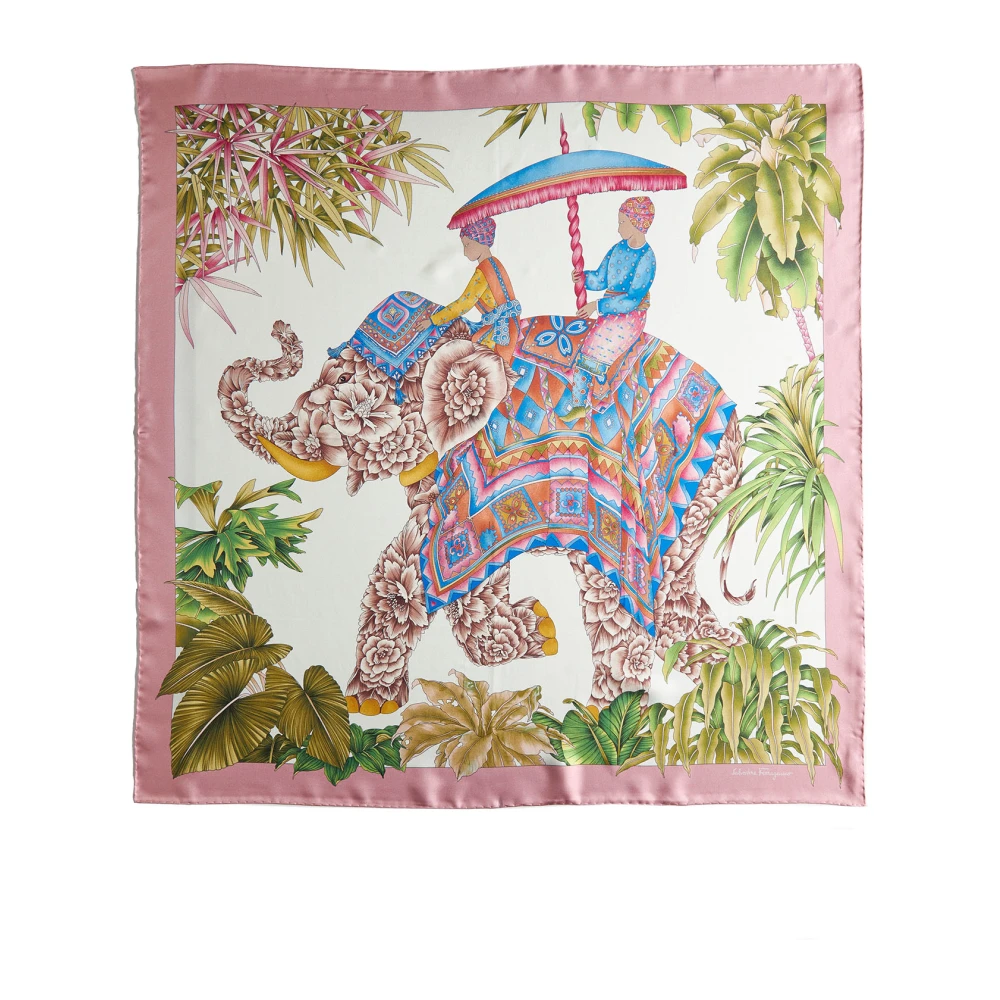 Salvatore Ferragamo Stijlvolle sjaals voor India Multicolor Dames