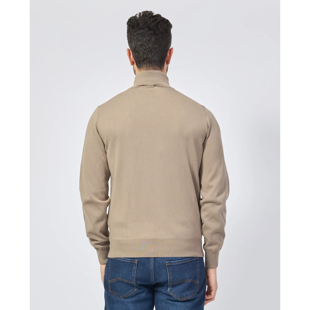 K-way Beige Trui Met Hoge Hals En Ritssluiting Beige Heren